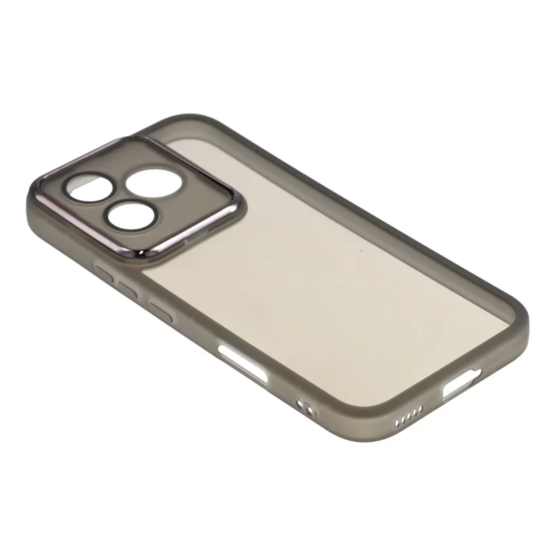 Für Samsung Galaxy S26 Ultra Hülle Vergoldeter Kamera-Rahmen TPU Handyhülle - Transparent Weiß - Transparent Schwarz