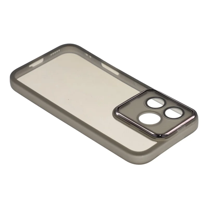 Für Samsung Galaxy S26 Ultra Hülle Vergoldeter Kamera-Rahmen TPU Handyhülle - Transparent Weiß - Transparent Schwarz