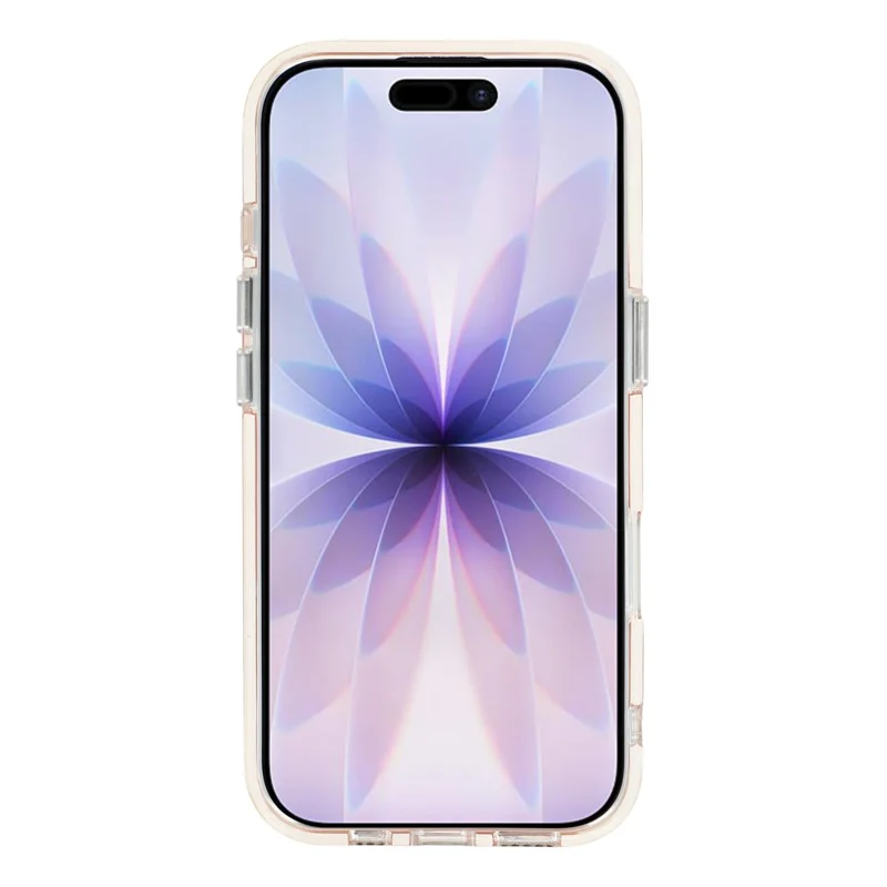 Coque magnétique pour iPhone 17, coque de protection transparente PC TPU avec paillettes - Rose