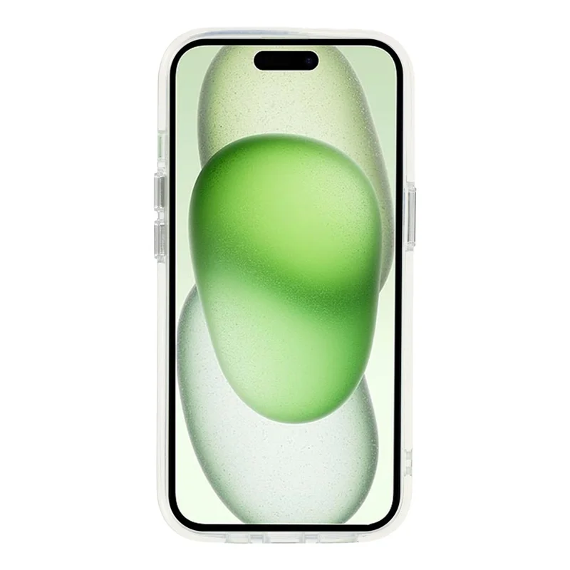 Coque magnétique transparente avec paillettes pour iPhone 15, housse de protection en PC TPU - Noir