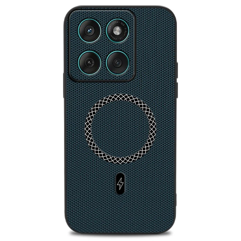 Hoesje voor Motorola Edge 60 Fusion 5G / 60 5G Driehoekstextuur PU-leer Stootvrij Ultradun Hoesje - Blauw