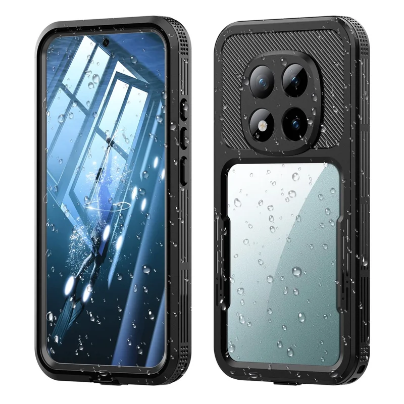 REDPEPPER pour Xiaomi Redmi Note 15 Pro 5G (Global) Étui de Téléphone Étanche IP68 - Transparent