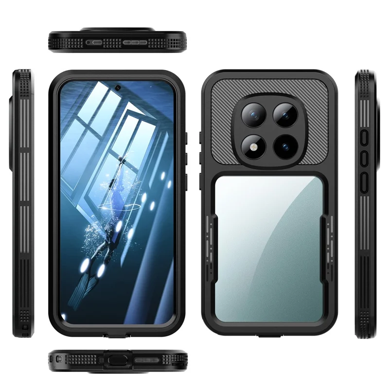 REDPEPPER pour Xiaomi Redmi Note 15 Pro 5G (Global) Étui de Téléphone Étanche IP68 - Transparent