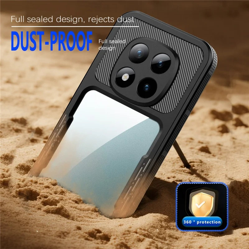 REDPEPPER pour Xiaomi Redmi Note 15 Pro 5G (Global) Étui de Téléphone Étanche IP68 - Transparent