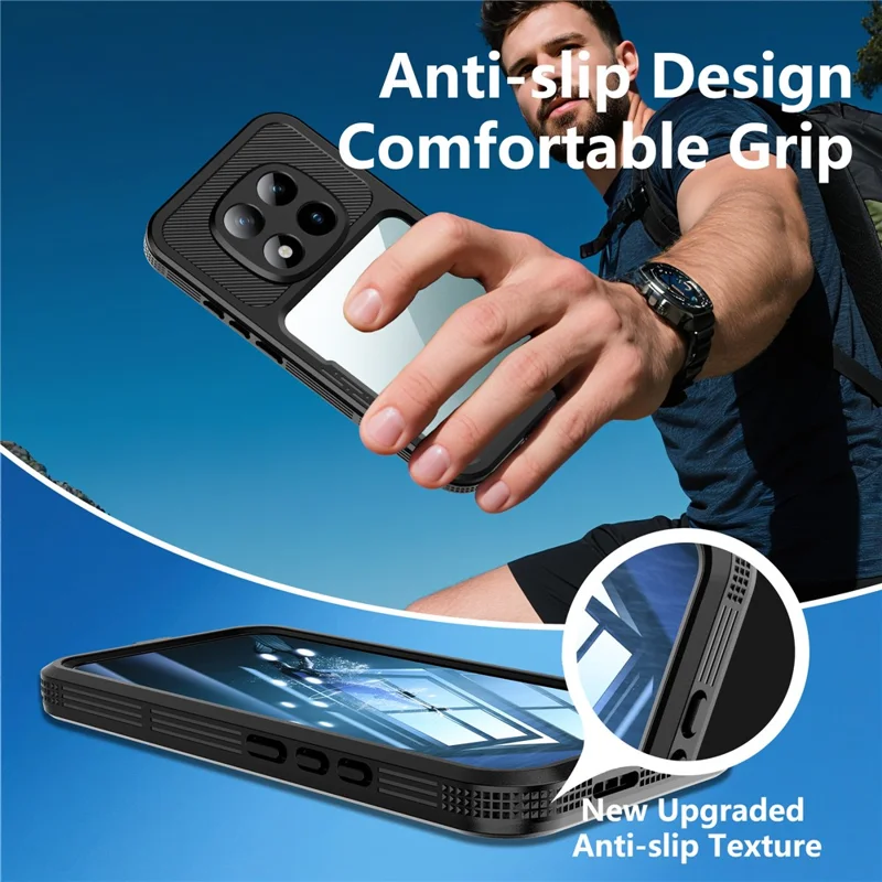 REDPEPPER pour Xiaomi Redmi Note 15 Pro 5G (Global) Étui de Téléphone Étanche IP68 - Transparent