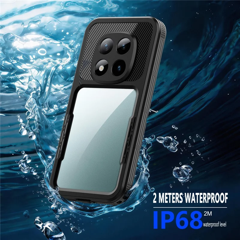 REDPEPPER pour Xiaomi Redmi Note 15 Pro 5G (Global) Étui de Téléphone Étanche IP68 - Transparent