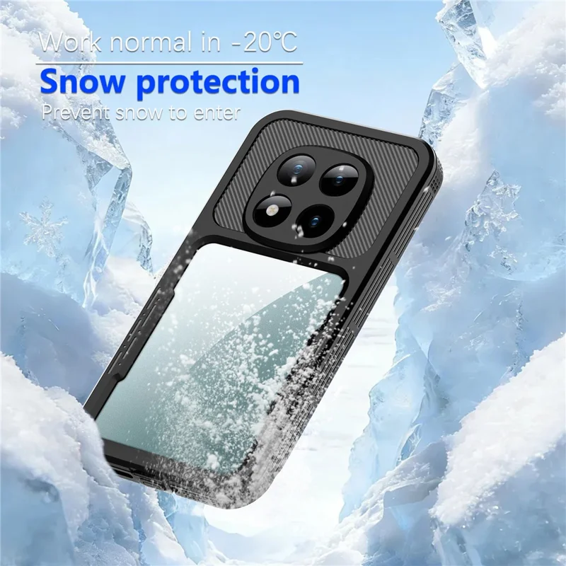 REDPEPPER pour Xiaomi Redmi Note 15 Pro 5G (Global) Étui de Téléphone Étanche IP68 - Transparent