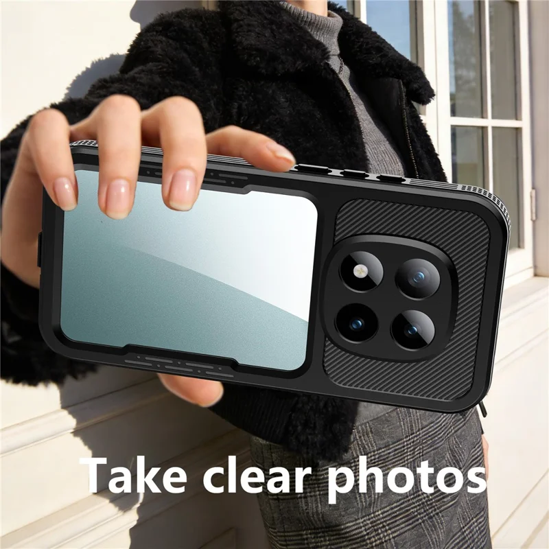 REDPEPPER pour Xiaomi Redmi Note 15 Pro 5G (Global) Étui de Téléphone Étanche IP68 - Transparent