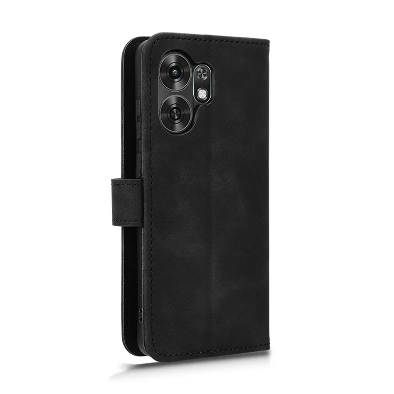 For Honor Play 60A 5G Leather Case Skin Feel Anti Drop Wallet Stand Flip Phone Cover - Black