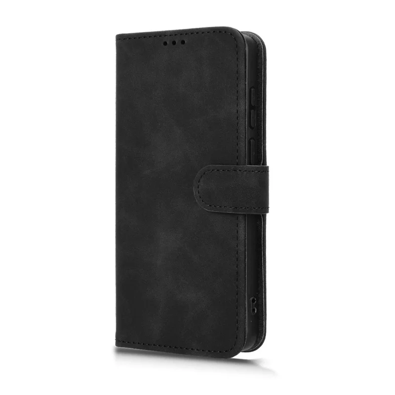 For Honor Play 60A 5G Leather Case Skin Feel Anti Drop Wallet Stand Flip Phone Cover - Black