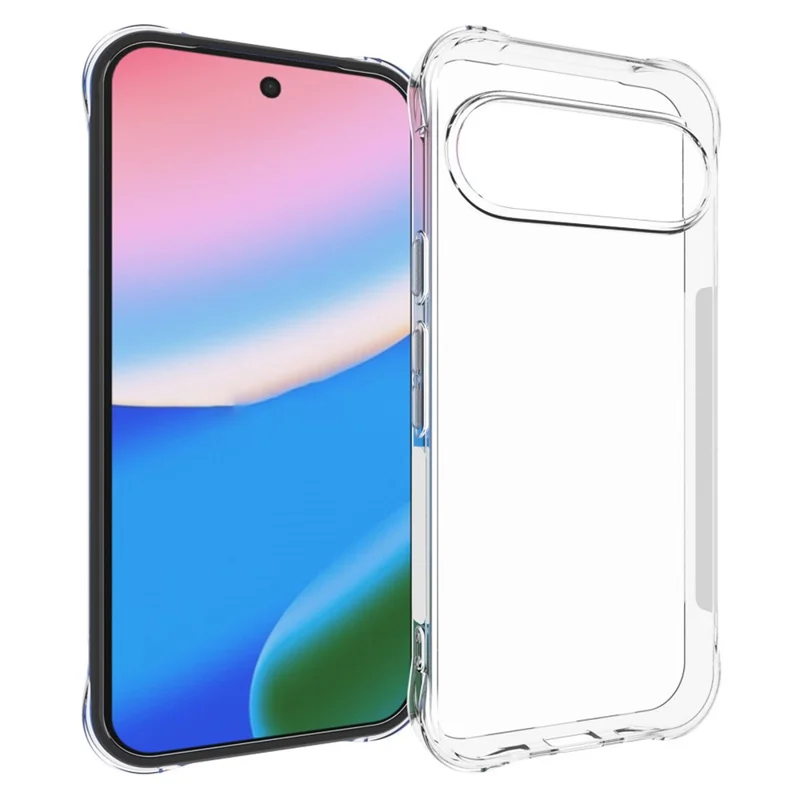 Чехол для Google Pixel 11, антиударный, из прозрачного ТПУ, с усиленными углами - Прозрачный