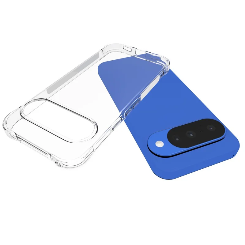 Чехол для Google Pixel 11, антиударный, из прозрачного ТПУ, с усиленными углами - Прозрачный