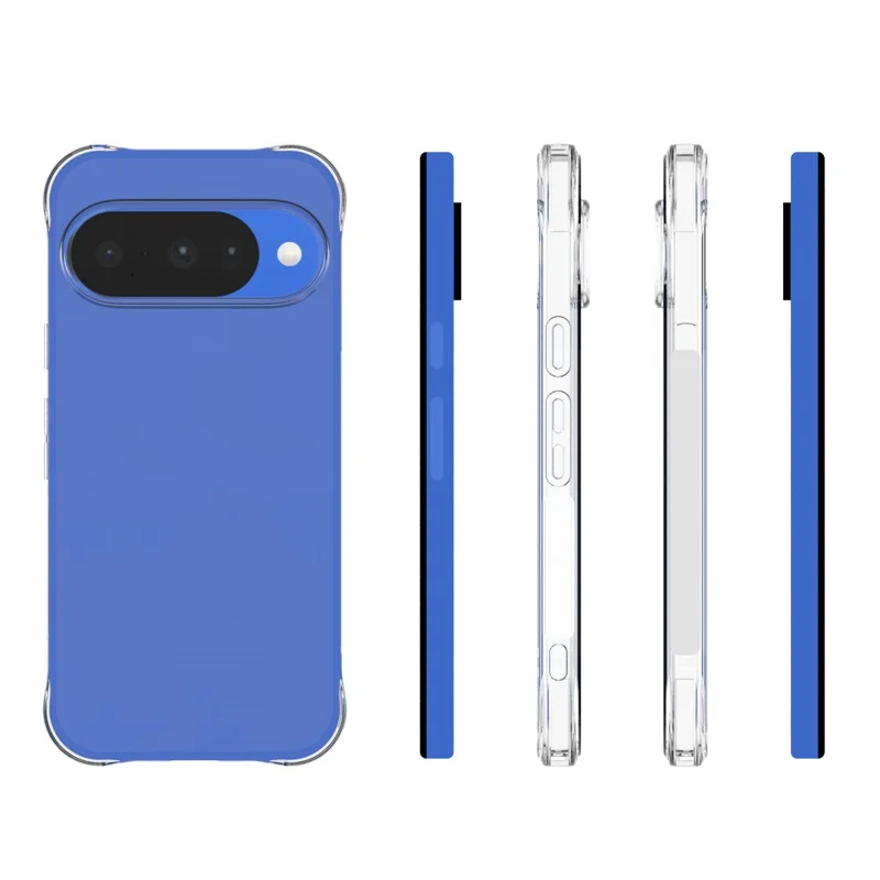 Чехол для Google Pixel 11, антиударный, из прозрачного ТПУ, с усиленными углами - Прозрачный