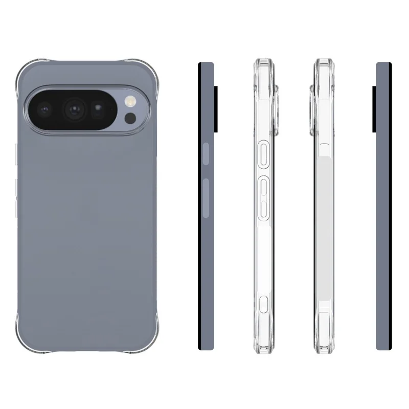 For Google Pixel 11 Pro Case Anti-Shock TPU Phone Cover Reinforced Corners - Transparent
