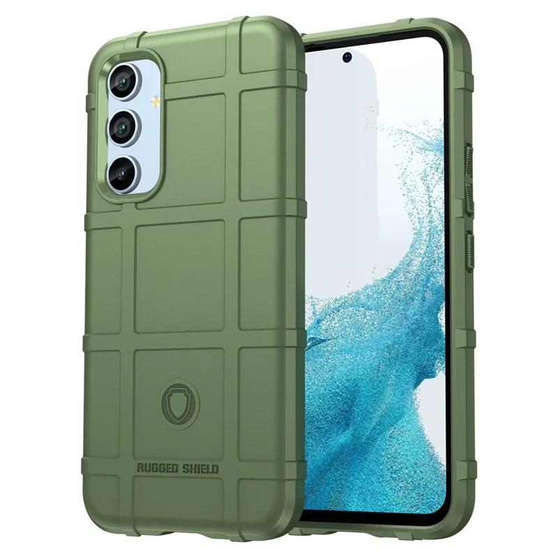 For Samsung Galaxy A54 5G Protective Phone Case Rugged Square Grid Texture TPU Cover - Green