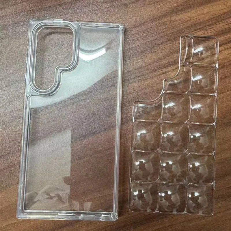 For Samsung Galaxy S26 Ultra Case Detachable DIY Ice Cube Grid TPE Phone Cover - Transparent