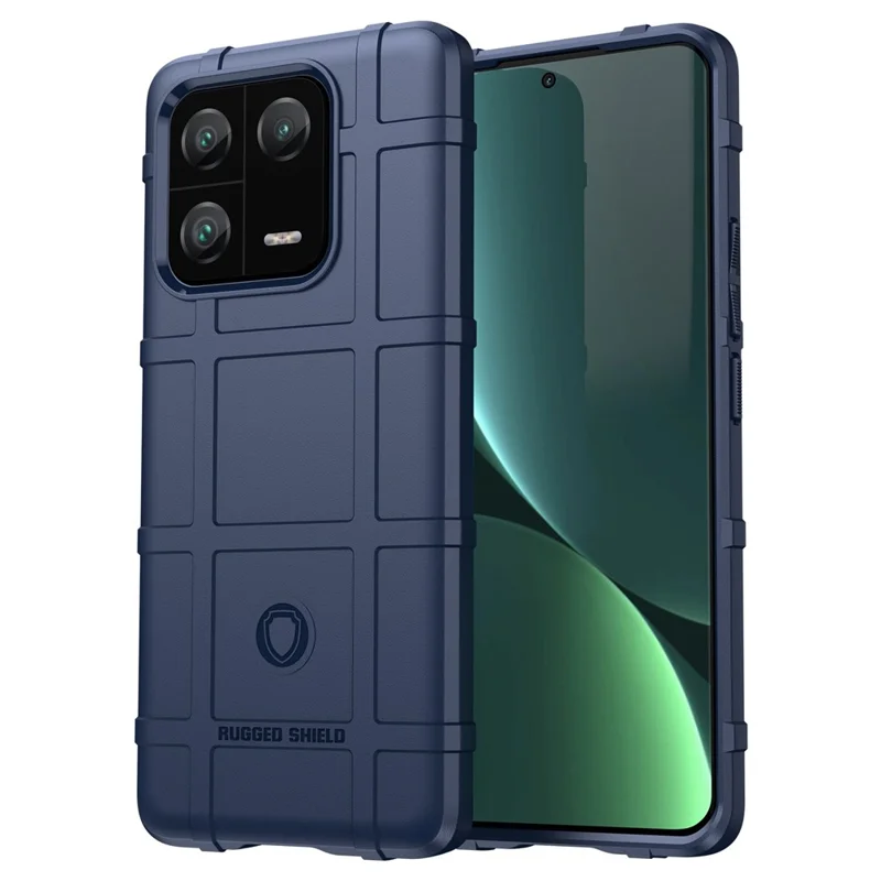 Pour Xiaomi 13 Pro 5G Texture de la Grille Carrée Robuste - Bleu