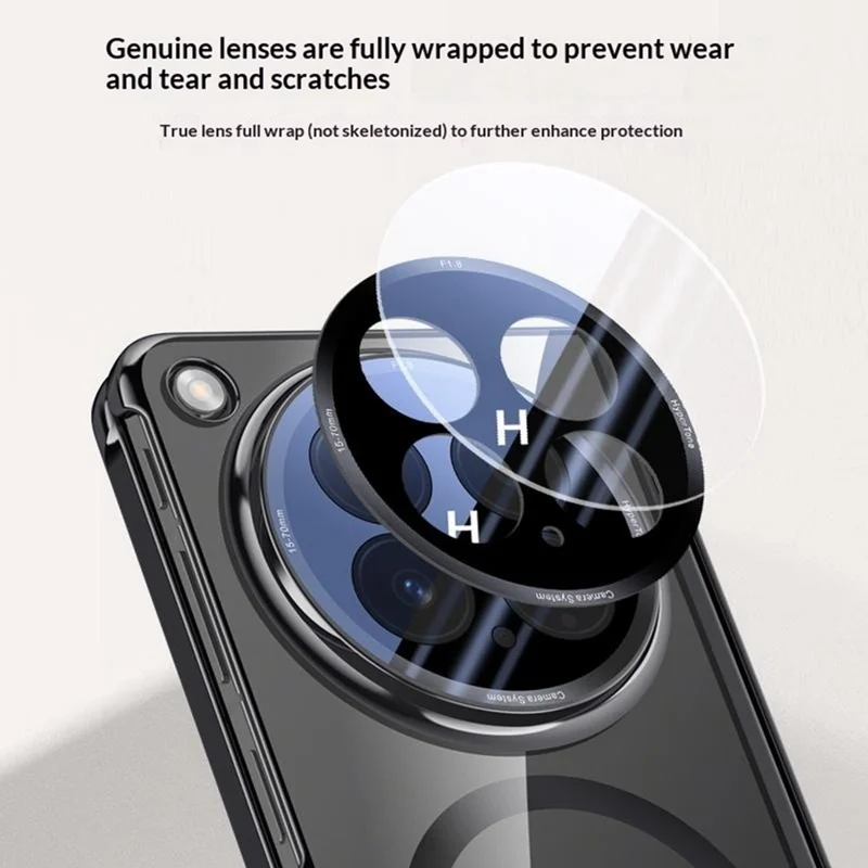 Étui magnétique pour Oppo Find N6 5G, coque rigide en PC + acrylique avec protecteur d'écran HD - Noir