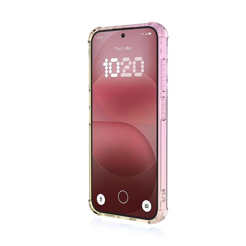 For Nothing Phone (4a) Pro Case Gradient Color TPU Anti-Drop Phone Cover - Pink  /  Gold