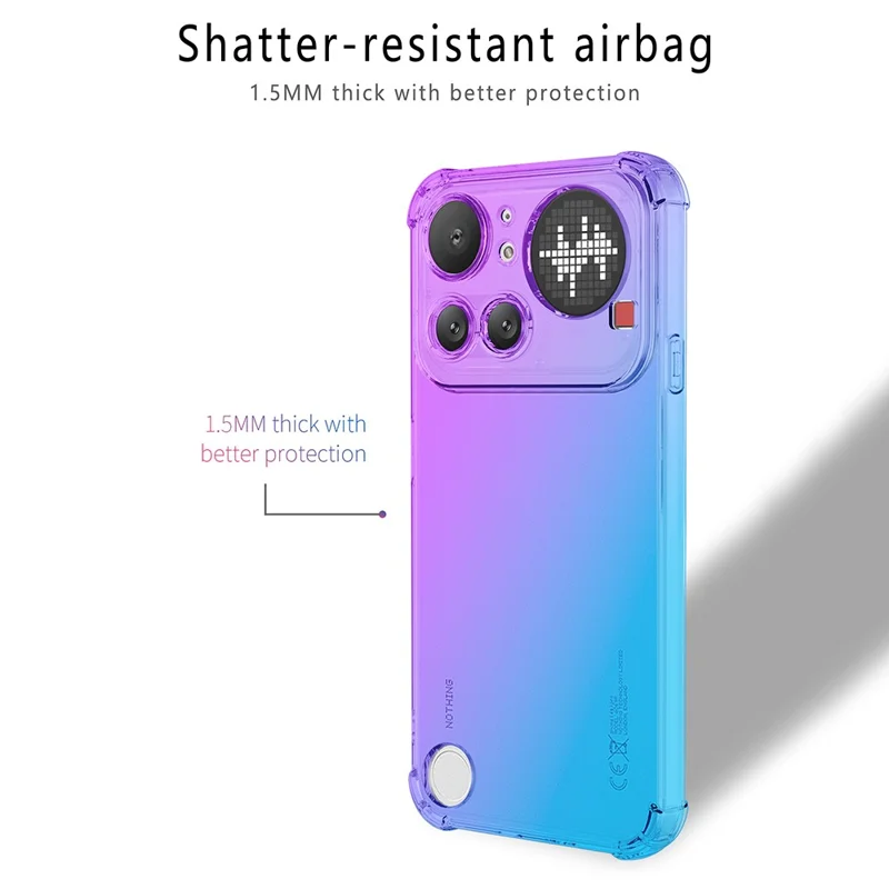 For Nothing Phone (4a) Pro Case Gradient Color TPU Anti-Drop Phone Cover - Pink  /  Gold