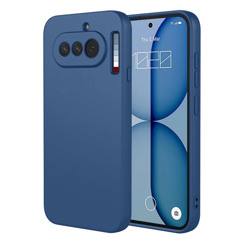 For Nothing Phone (4a) Case Liquid Silicone Feel Soft TPU Protective Phone Cover - Blue