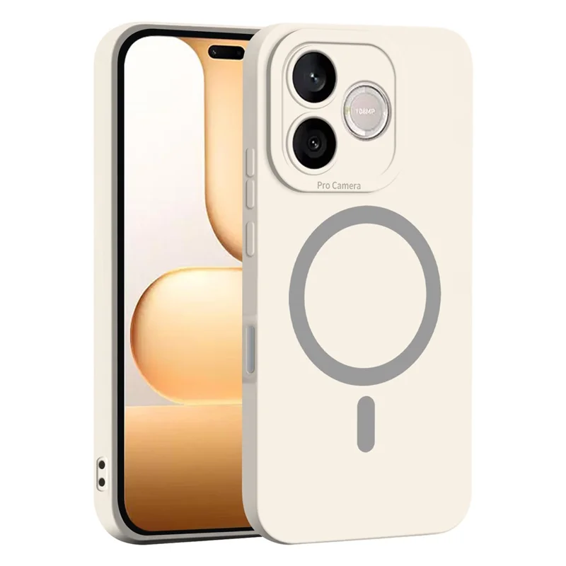 Bulk Purchasing Magnetic Case For Honor 600 Lite 5G Solid Color Precise Cutouts Soft TPU Phone Cover - White