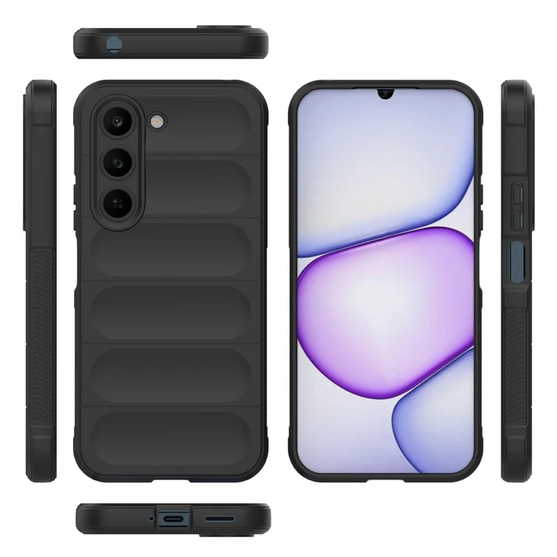 Чехол для Realme C83 5G, антиударный мягкий ТПУ, прочная задняя крышка — черный