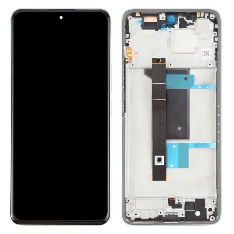 Für Xiaomi Redmi Note 15 Pro 4G (Global) 25100RA69G OEM-Qualität S AMOLED-Bildschirm und Digitalisierer-Baugruppe + Rahmen (ohne Logo) - Blau