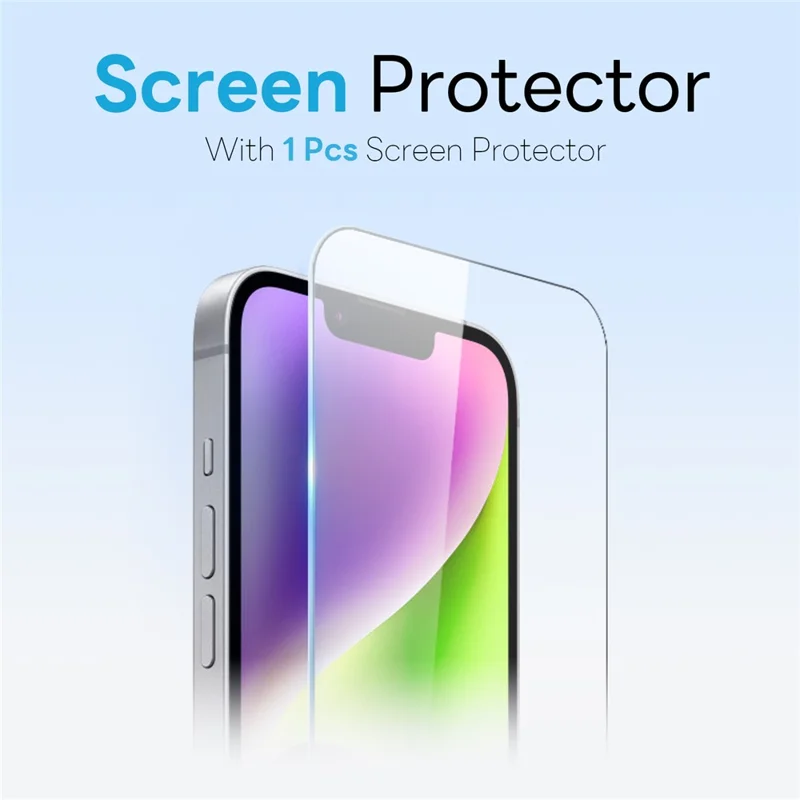 NORTHJO For iPhone 14 Case Compatible with MagSafe Translucent Matte Shockproof Phone Cover with Tempered Glass Film - Black