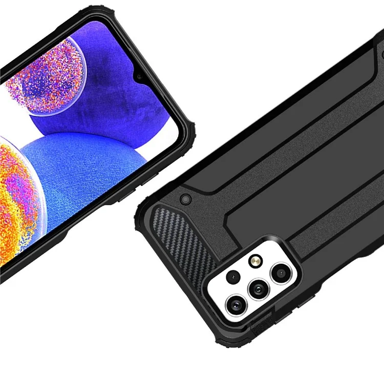 Phone Back Cover for Samsung Galaxy A23 4G / 5G (Global Version), Scratch Resistant TPU + PC Cell Phone Case - Black