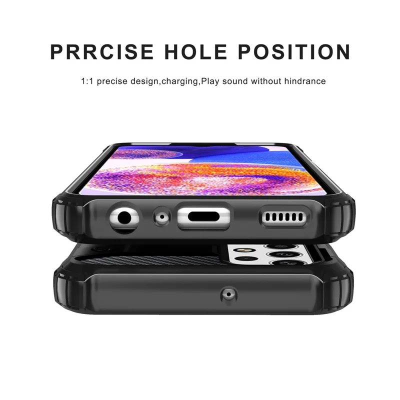 Phone Back Cover for Samsung Galaxy A23 4G / 5G (Global Version), Scratch Resistant TPU + PC Cell Phone Case - Red