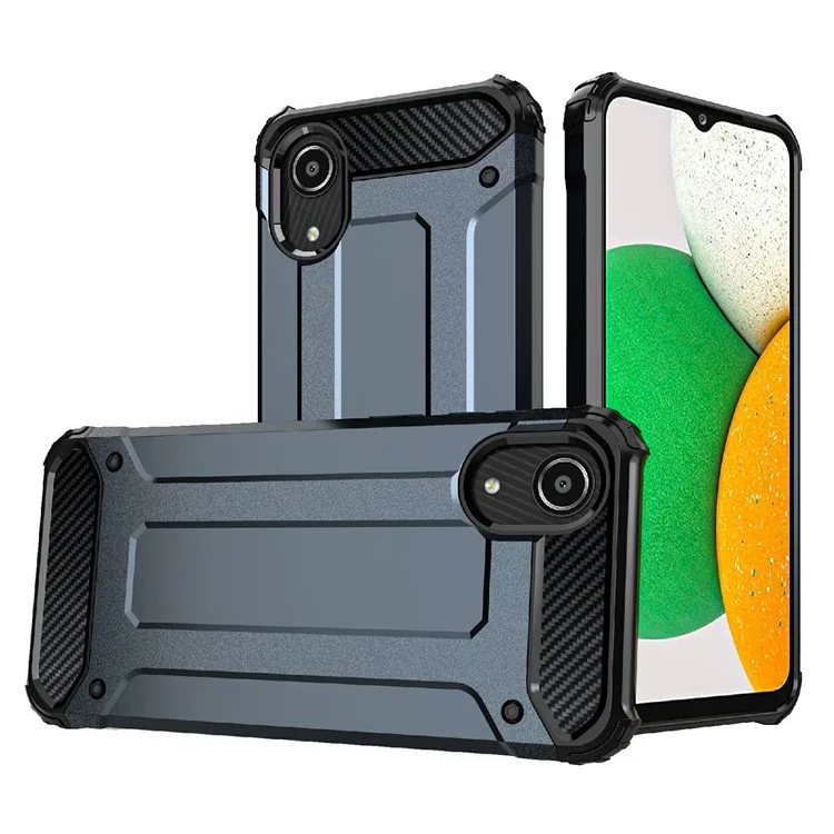 Drop Protection Phone Cover for Samsung Galaxy A03 Core, TPU + PC Back Cover Cell Phone Case - Navy Blue