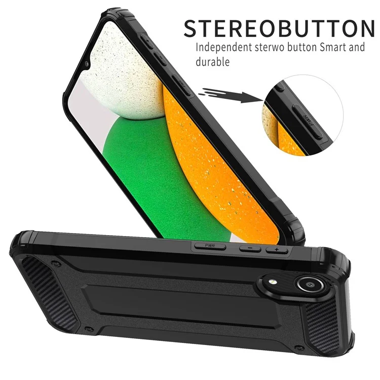 Drop Protection Phone Cover for Samsung Galaxy A03 Core, TPU + PC Back Cover Cell Phone Case - Navy Blue