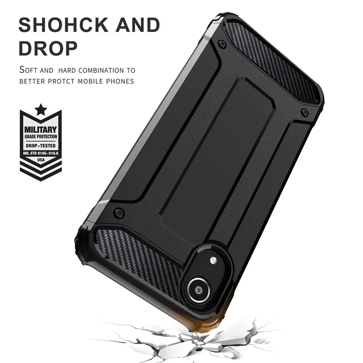 Drop Protection Phone Cover for Samsung Galaxy A03 Core, TPU + PC Back Cover Cell Phone Case - Navy Blue