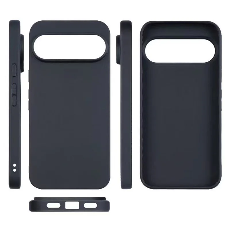 For Google Pixel 11 Pro XL Case Soft Matte Back TPU Black Phone Cover (Large Cutout) - Sort