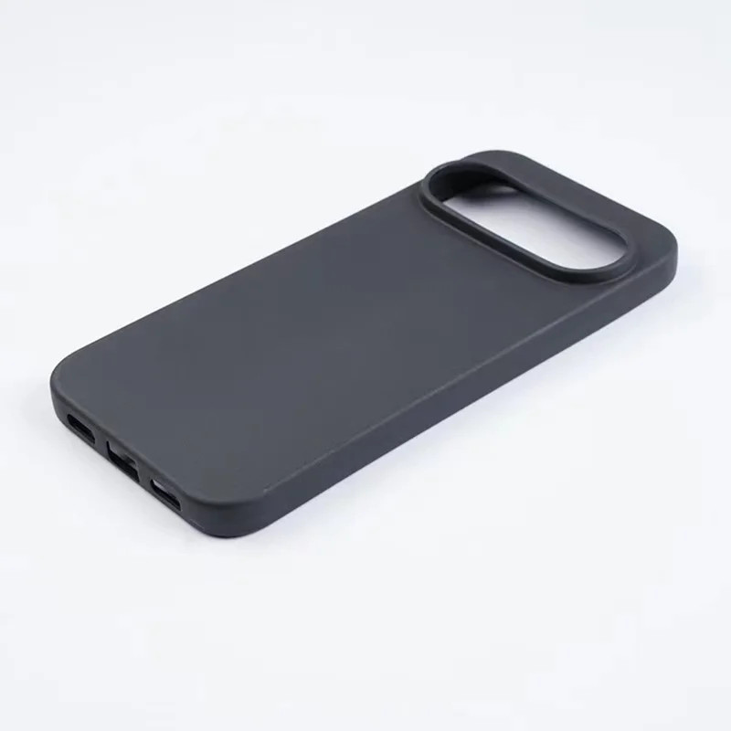 For Google Pixel 11 Pro XL Case Soft Matte Back TPU Black Phone Cover (Large Cutout) - Sort