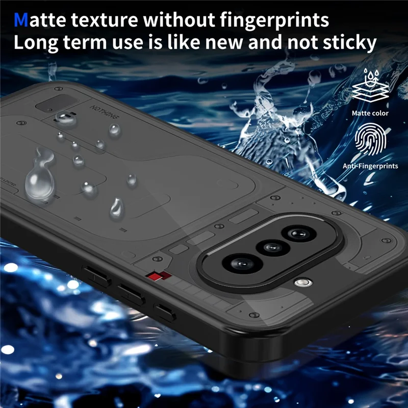 For Nothing Phone (4a) Matte Phone Case Semi-transparent Black Skin-friendly TPU PC Cover - Transparent Black
