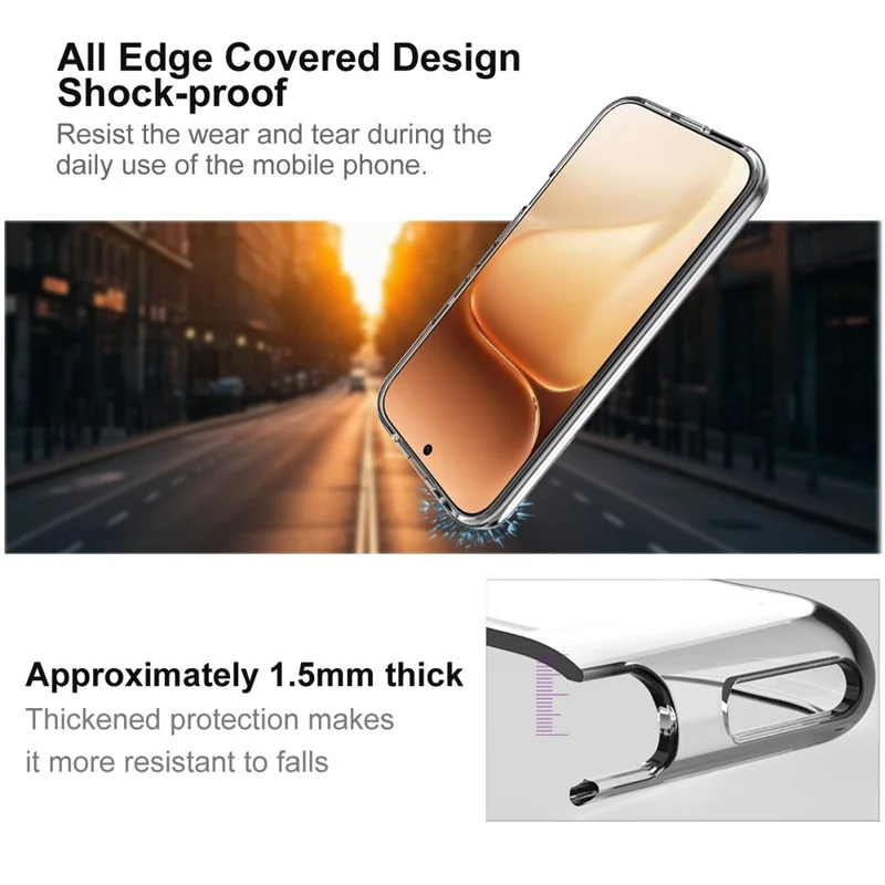 IMAK UX-10 Series Pour Honor 600 5G Étui de Téléphone TPU Souple - Transparent