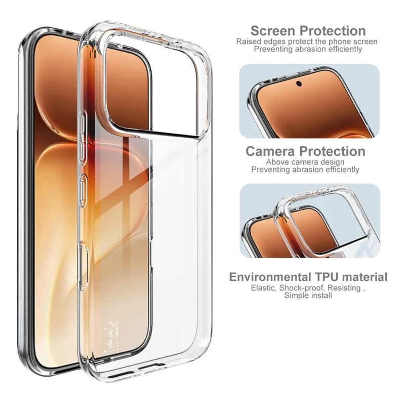 IMAK UX-10 Series Pour Honor 600 5G Étui de Téléphone TPU Souple - Transparent