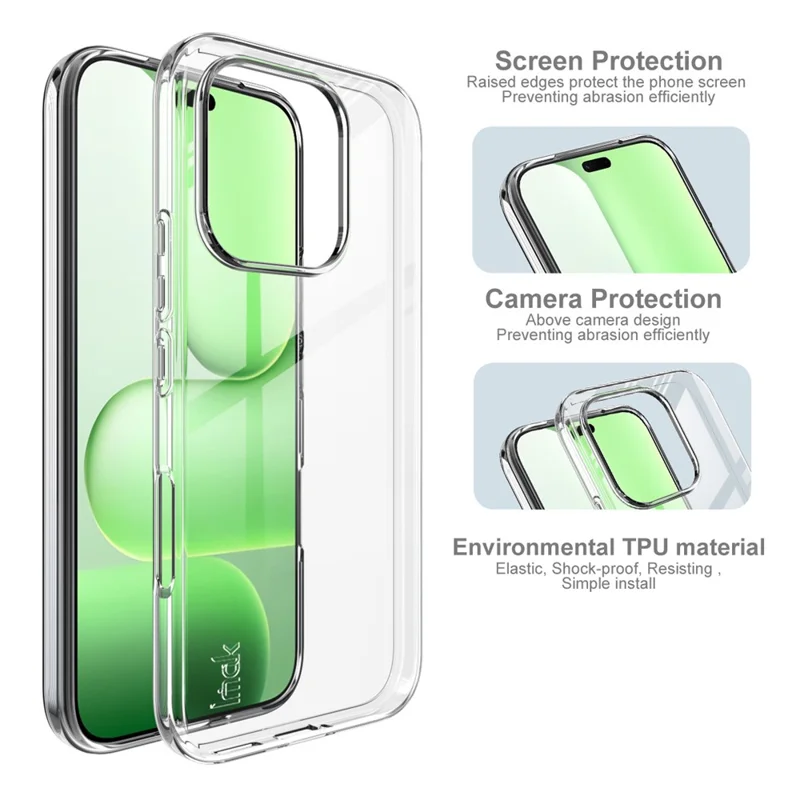 IMAK UX-10 Series For Honor 600 Lite 5G Phone Case Soft TPU Mobile Back Cover - Transparent