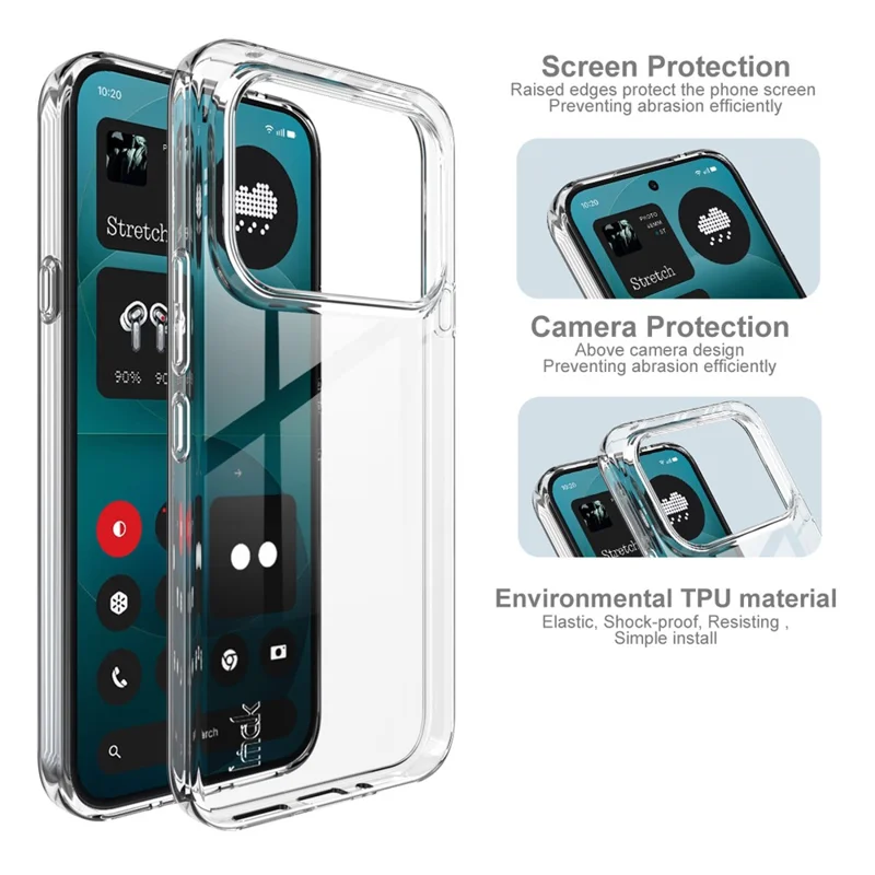IMAK UX-10 Series For Nothing Phone (4a) Pro Phone Case Soft TPU Mobile Back Cover - Transparent