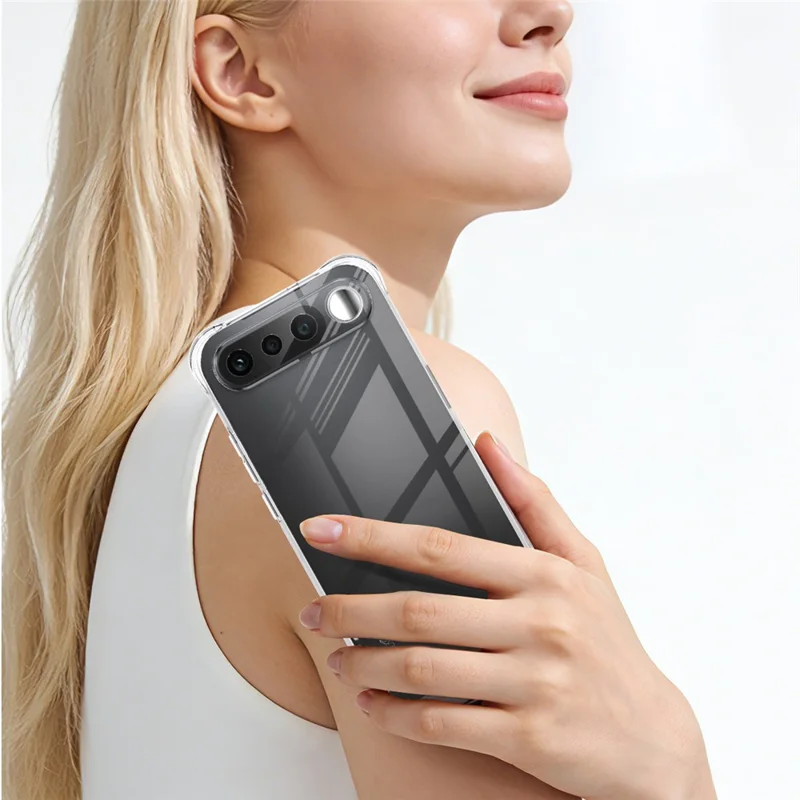 IMAK pour Realme 16 5G Coque TPU Étui pour Téléphone Antichoc avec Coussin d'Air - Transparent