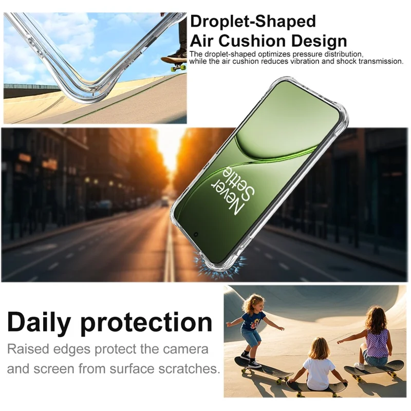IMAK For OnePlus 15T 5G Case TPU Phone Cover Airbag Shockproof Protection - Transparent