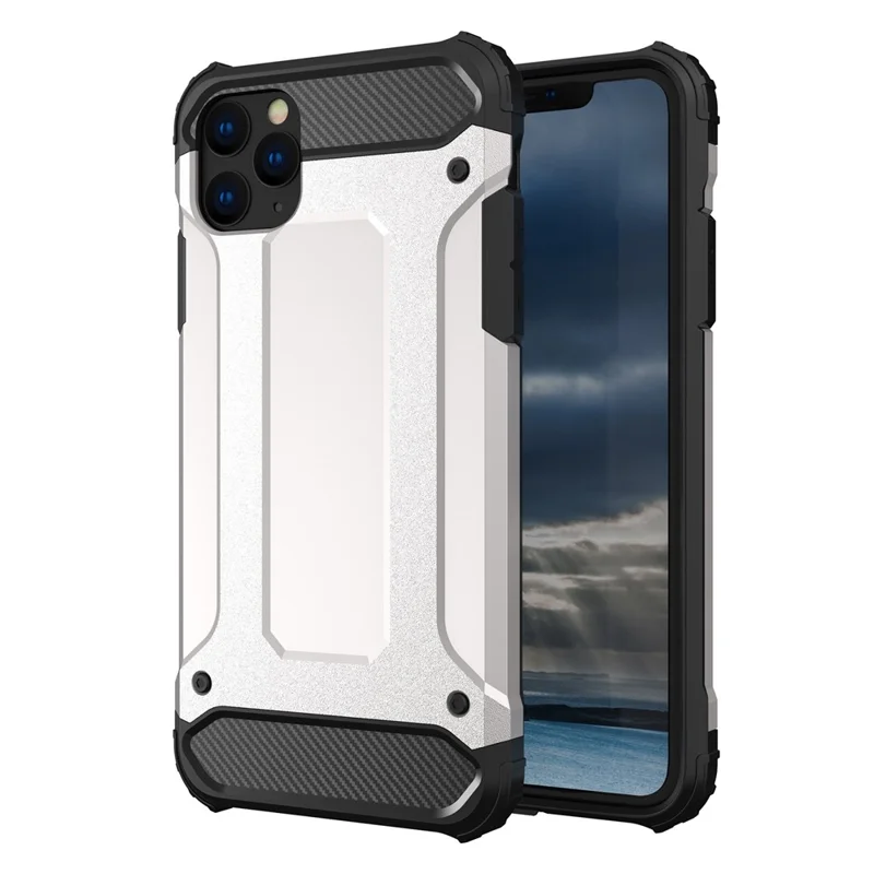 For iPhone 11 Pro 5.8 inch Phone Cover Shell Shockproof TPU + PC Back Cover Cell Phone Case - Silver