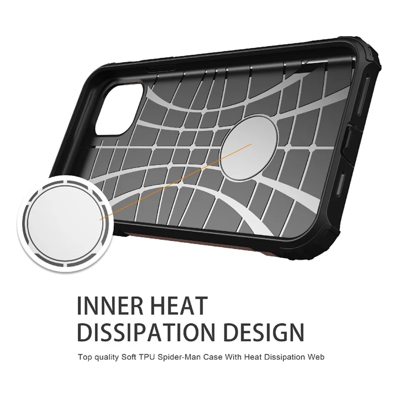 For iPhone 11 Pro 5.8 inch Phone Cover Shell Shockproof TPU + PC Back Cover Cell Phone Case - Silver