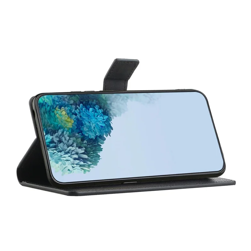 For Samsung Galaxy A37 5G  /  A36 5G Case PU Leather Wallet Phone Cover Litchi Texture, Black