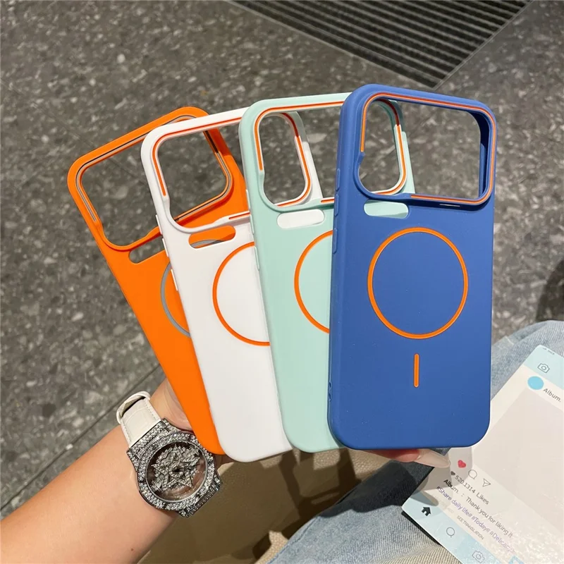 Étui magnétique pour Xiaomi 17 Pro, housse mate en silicone liquide - Bleu