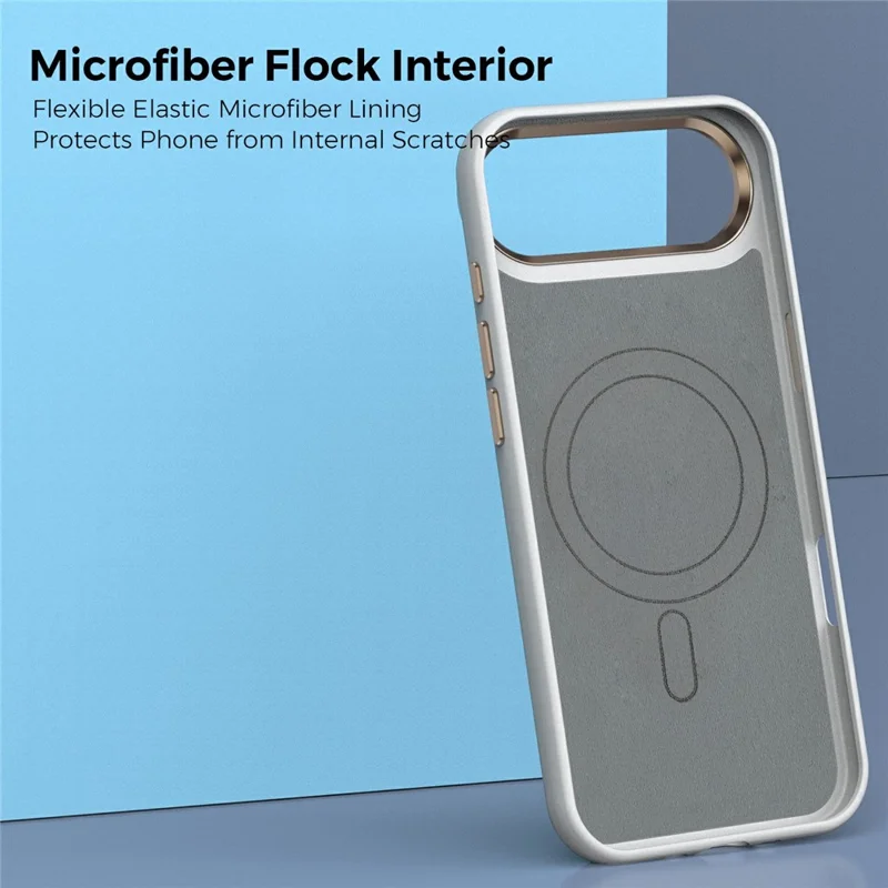 Cover per iPhone Air Compatibile con MagSafe, Texture in Fibra di Carbonio, Custodia Protettiva TPU PC Antiurto - Grigio