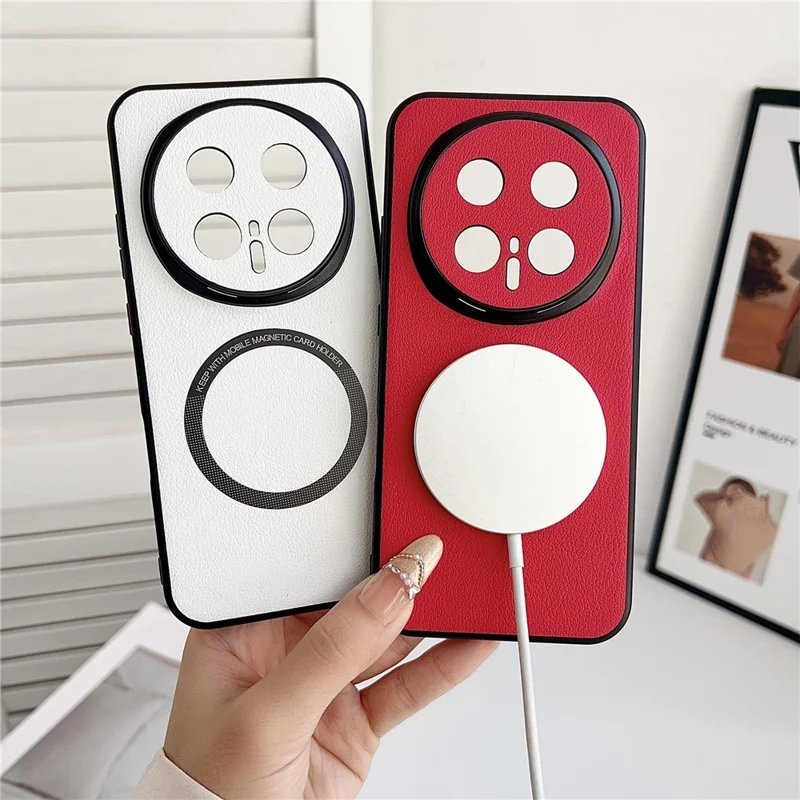 For Honor Magic8 Pro 5G Magnetic Case Anti-Drop PU Leather + PC Cover - Black