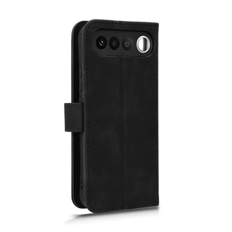 Étui en cuir pour Realme 16 5G, étui à rabat avec porte-cartes et support anti-chute, toucher peau, - Noir